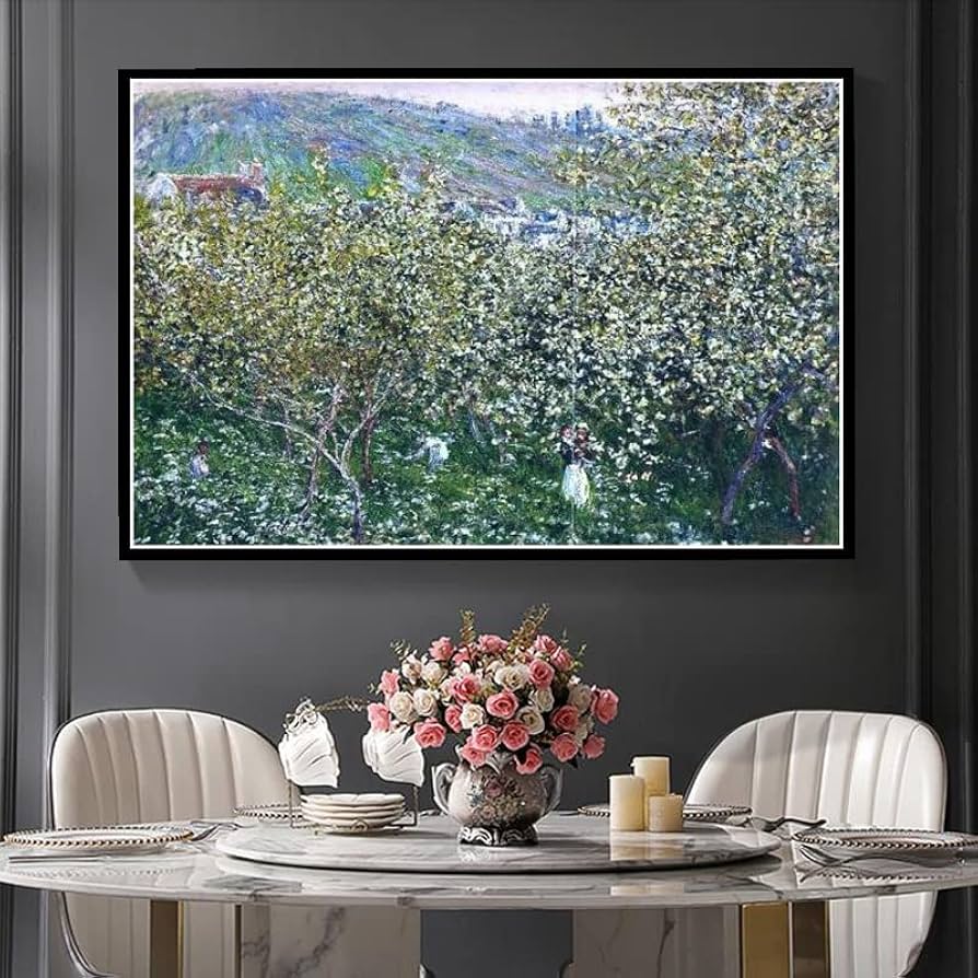 Amazon.co.jp: クロード・モネの絵画「霧の中のヴェトゥイユ